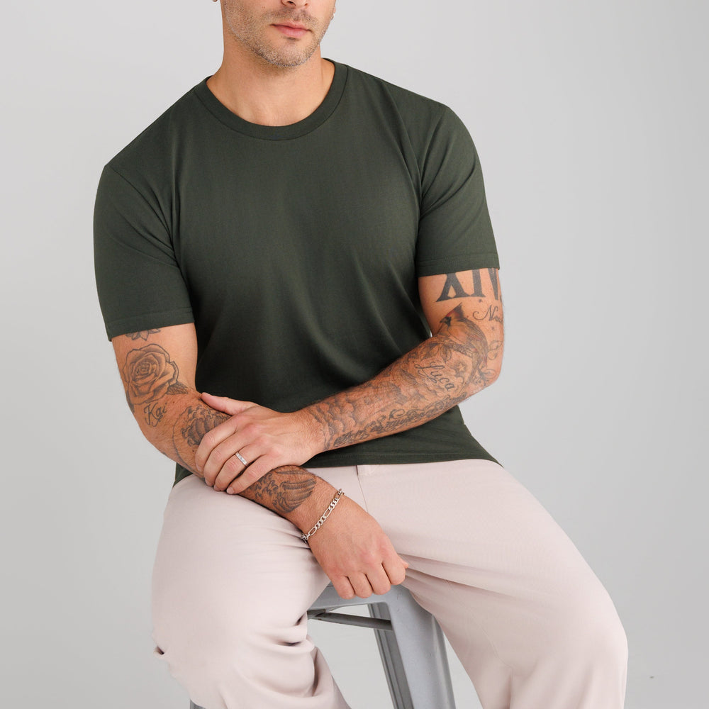 Dark Olive Crew Neck